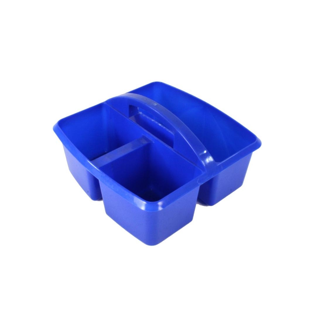 Blue Plastic Caddy with 3 compartments