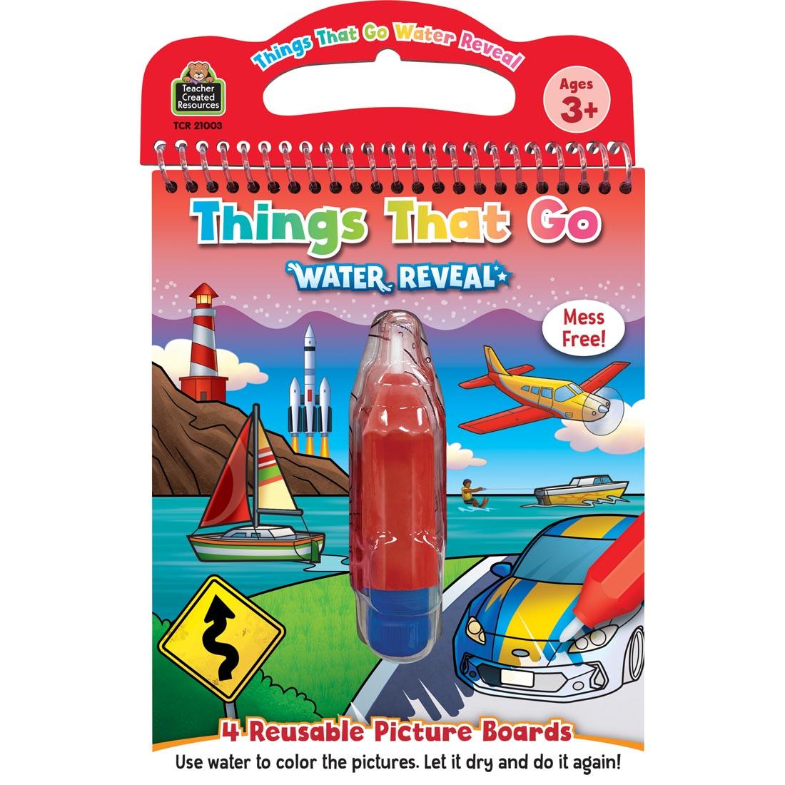 front of package of the Things That Go Water Reveal By Teacher Created Resources