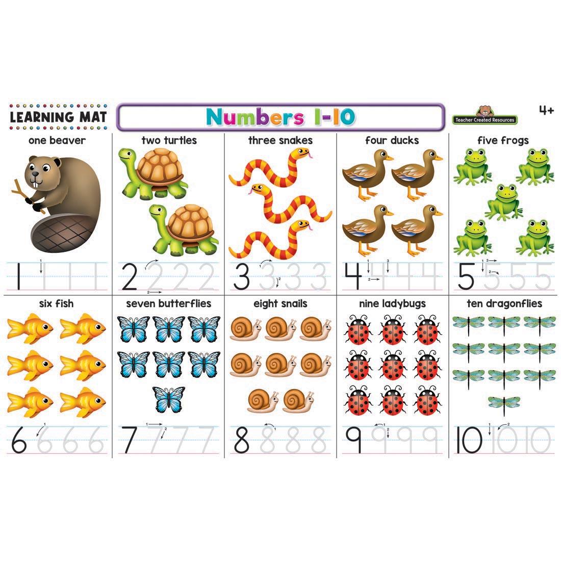 Numbers 1-10 Dry Erase Learning Mat