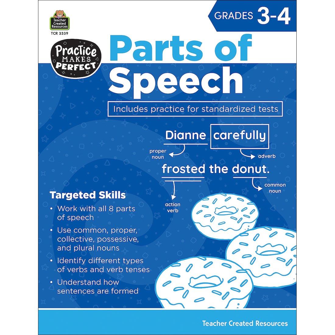 Practice Makes Perfect Book: Parts of Speech Grades 3-4 By Teacher Created Resources