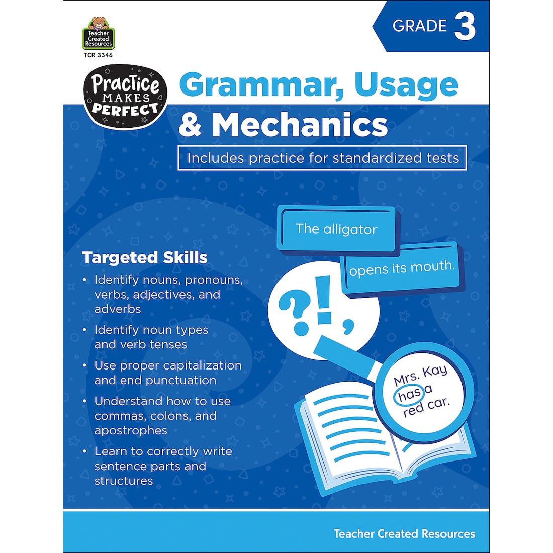 Practice Makes Perfect Book: Grammar, Usage & Mechanics Grade 3 By Teacher Created Resources