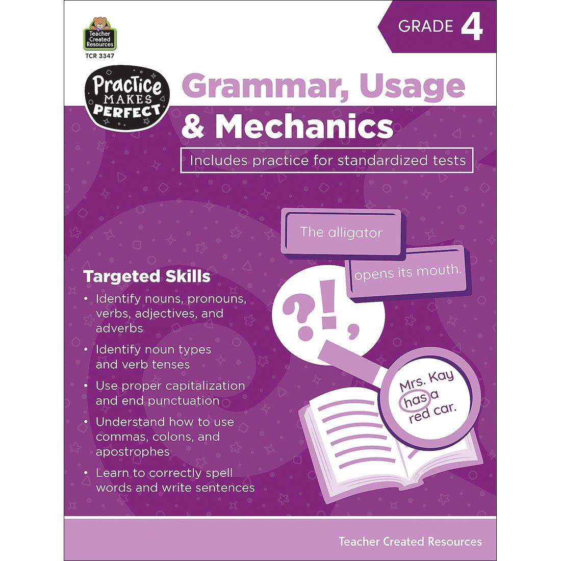 Practice Makes Perfect Book: Grammar, Usage & Mechanics Grade 4 By Teacher Created Resources