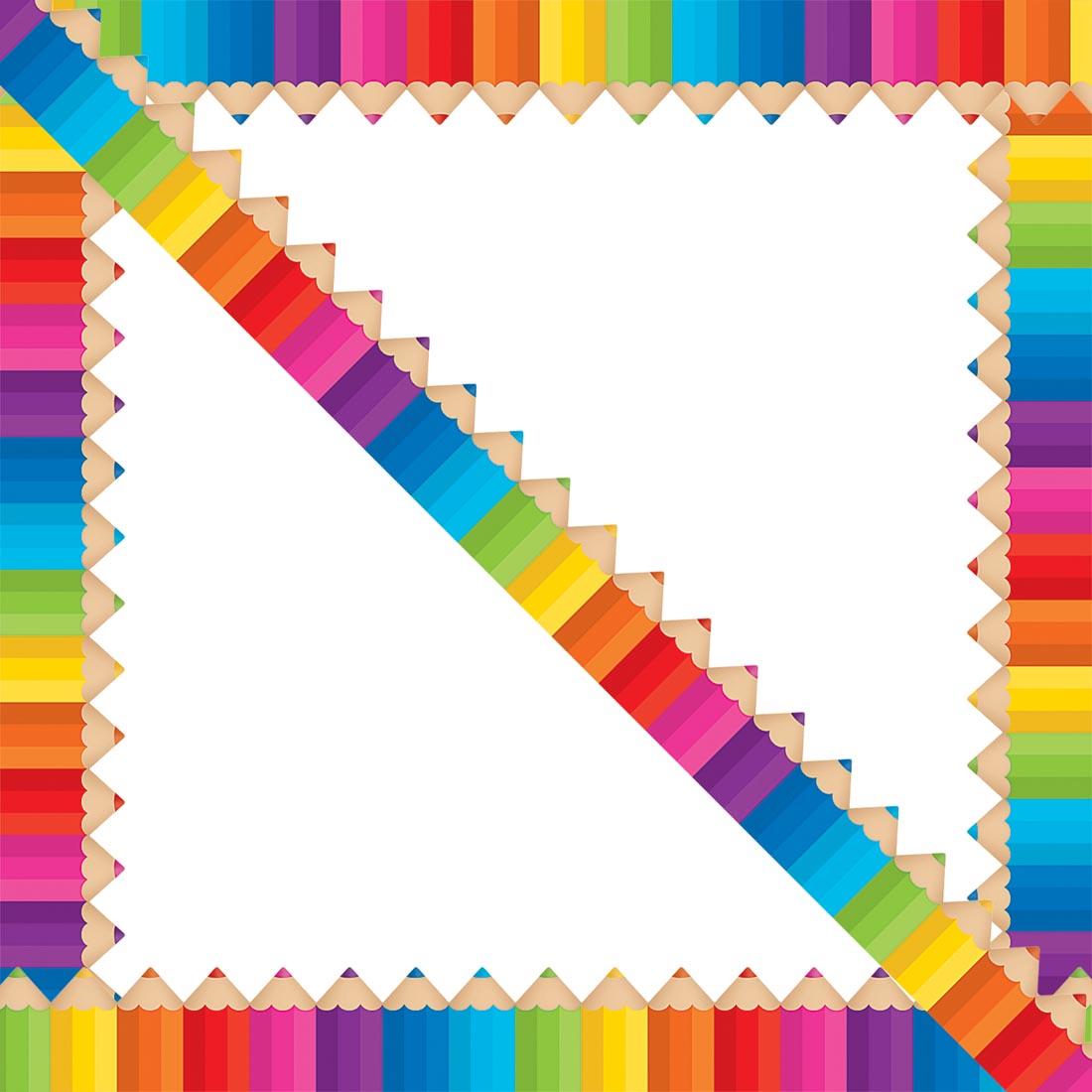 Colored Pencils Die-Cut Border Trim