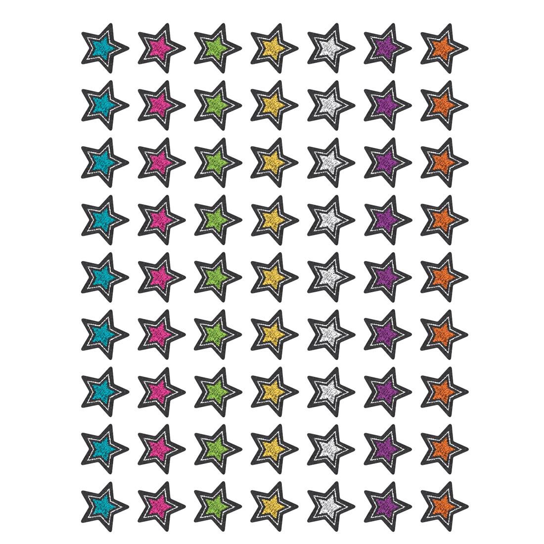 Chalkboard Brights Stars Mini Stickers