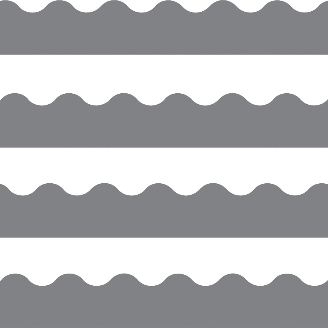 Gray Scalloped Border Trim