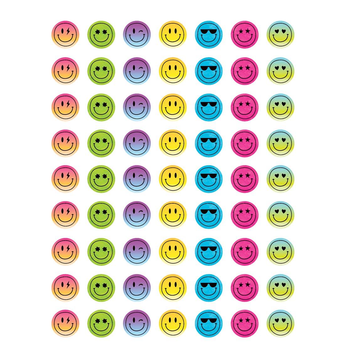 Brights 4Ever Smiley Faces Mini Stickers By Teacher Created Resources