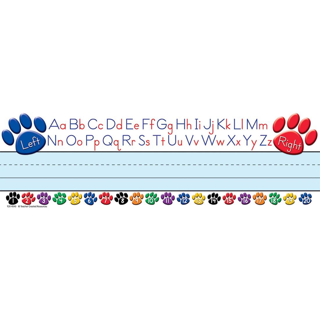 Paw Prints Left/Right Alphabet Name Plate