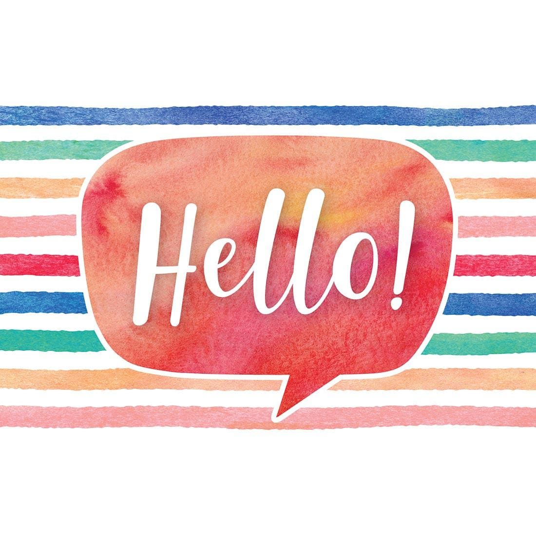 Watercolor Hello Postcard