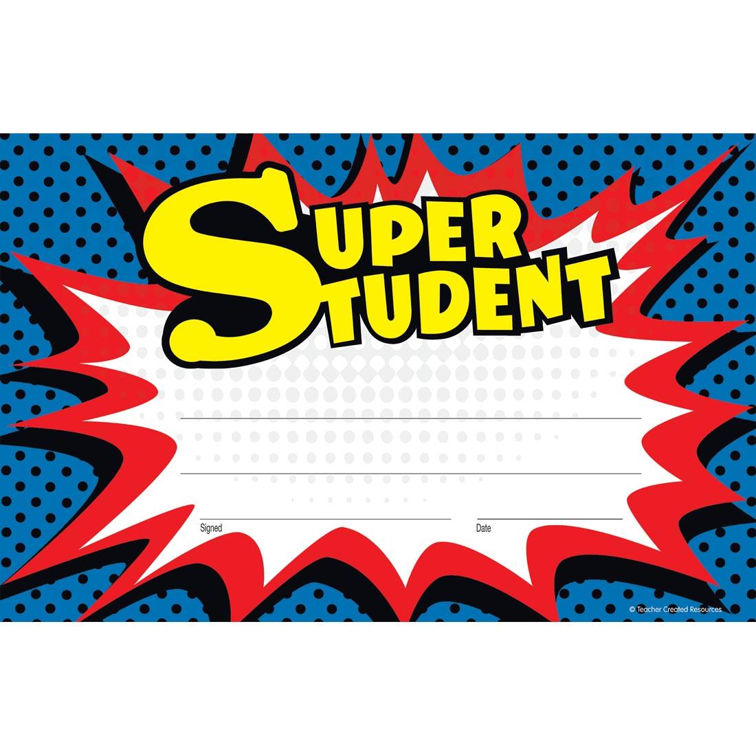 Superhero Super Student Award