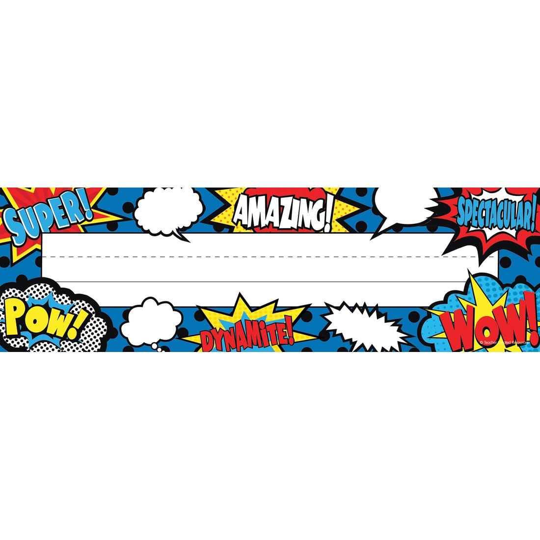 Superhero Name Plate