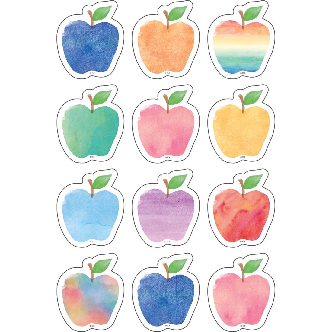 Apples Mini Accents from the Watercolor collection by Teacher Created Resources