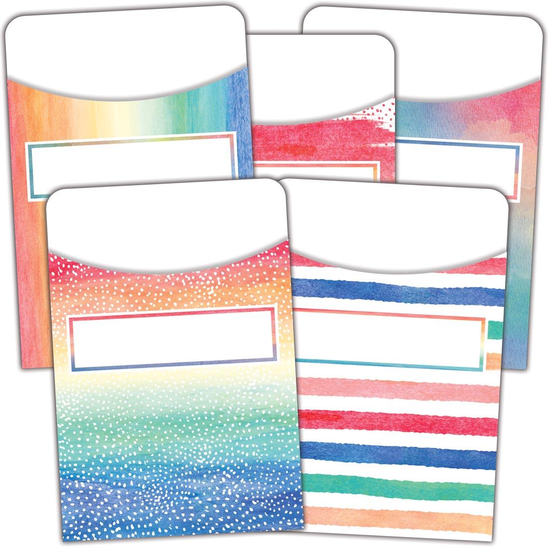 Library Pockets from the Watercolor collection by Teacher Created Resources