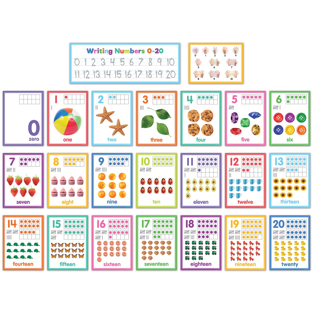 Numbers 0-20 Bulletin Board Set from the Colorful collection by Teacher Created Resources