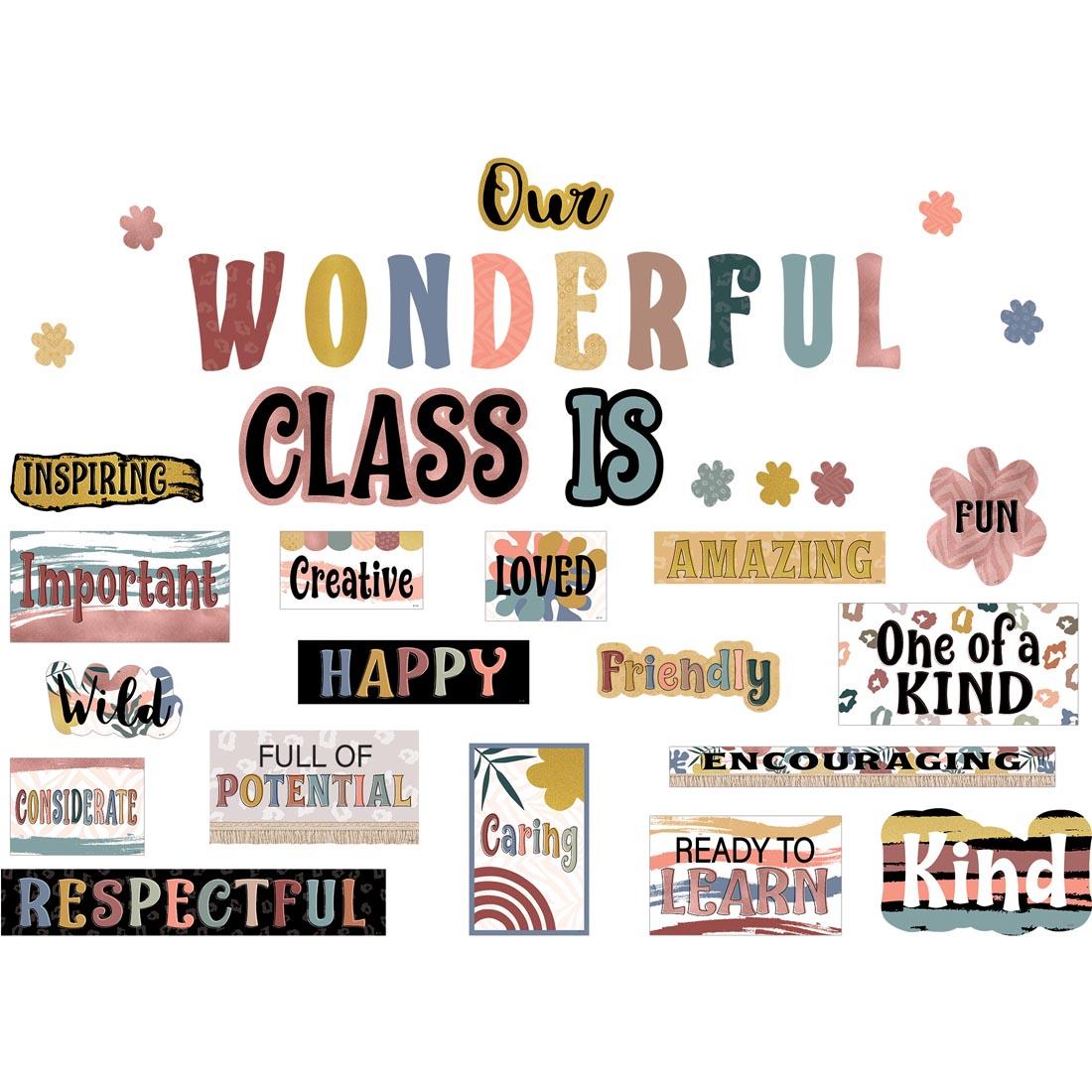 Our Wonderful Class Mini Bulletin Board Set from the Wonderfully Wild collection by Teacher Created Resources
