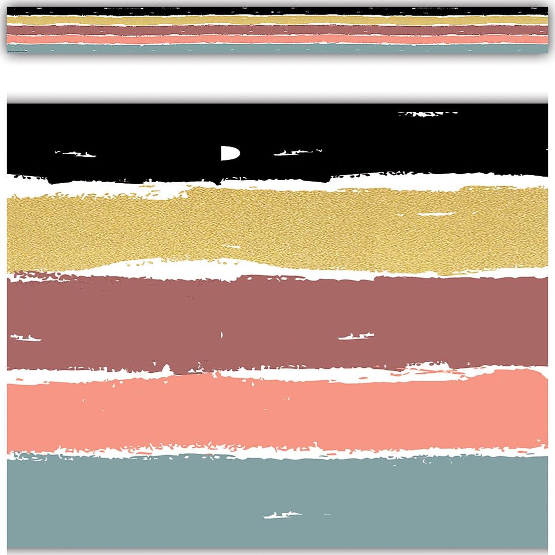full strip plus a closeup of the Stripes Straight Border Trim from the Wonderfully Wild collection by Teacher Created Resources
