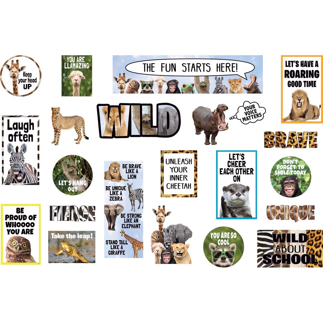 Mini Bulletin Board Set from the Go Wild Animals collection by Teacher Created Resources