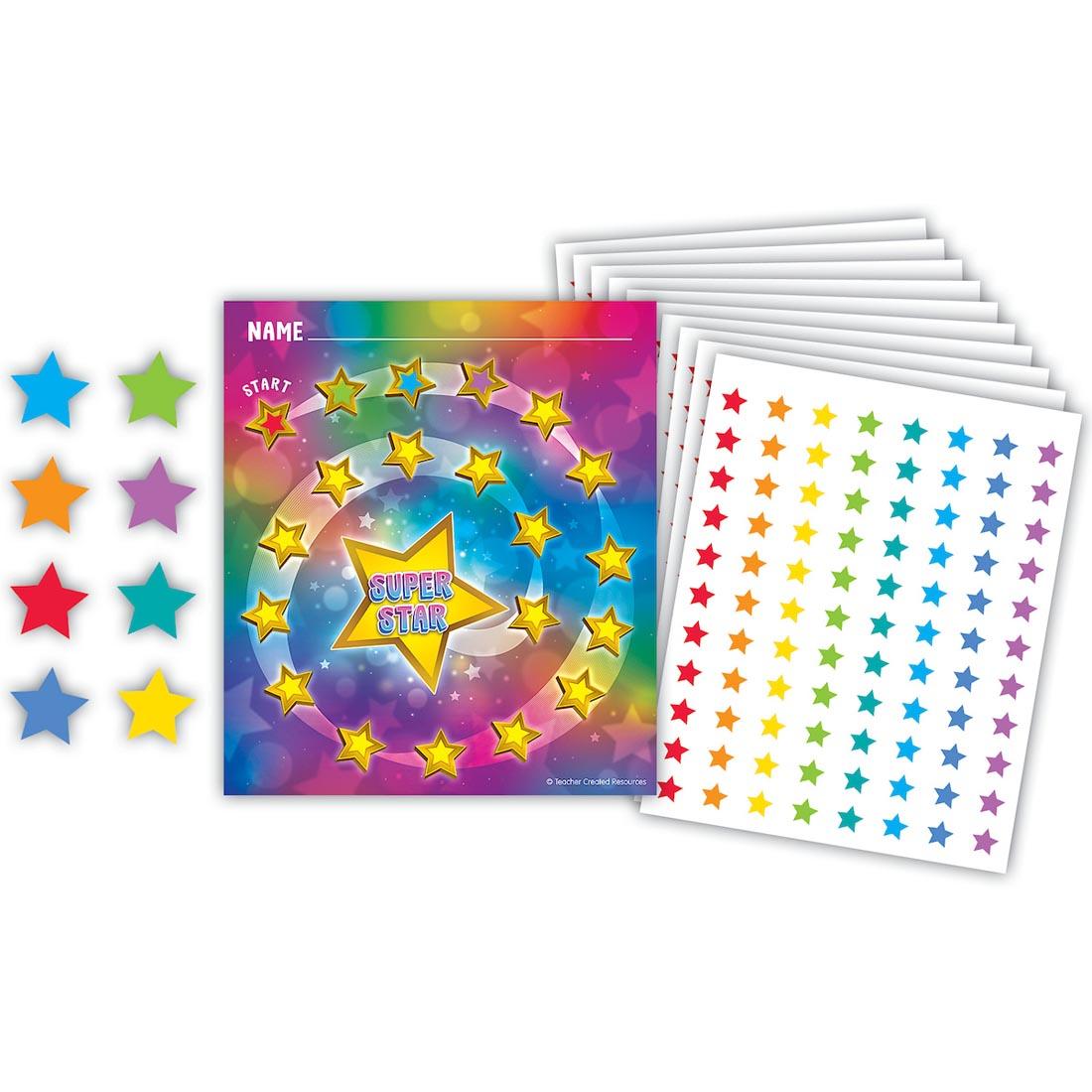 Super Star Reward Tracker With Stickers By Teacher Created Resources with closeup of some stickers