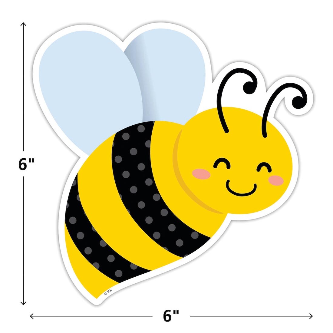 Accent from the Buzzing Bees collection By Teacher Created Resources labeled with measurements 6" x 6"