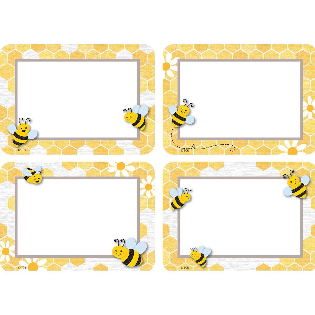 4 Name Tags/Labels from the Buzzing Bees collection By Teacher Created Resources