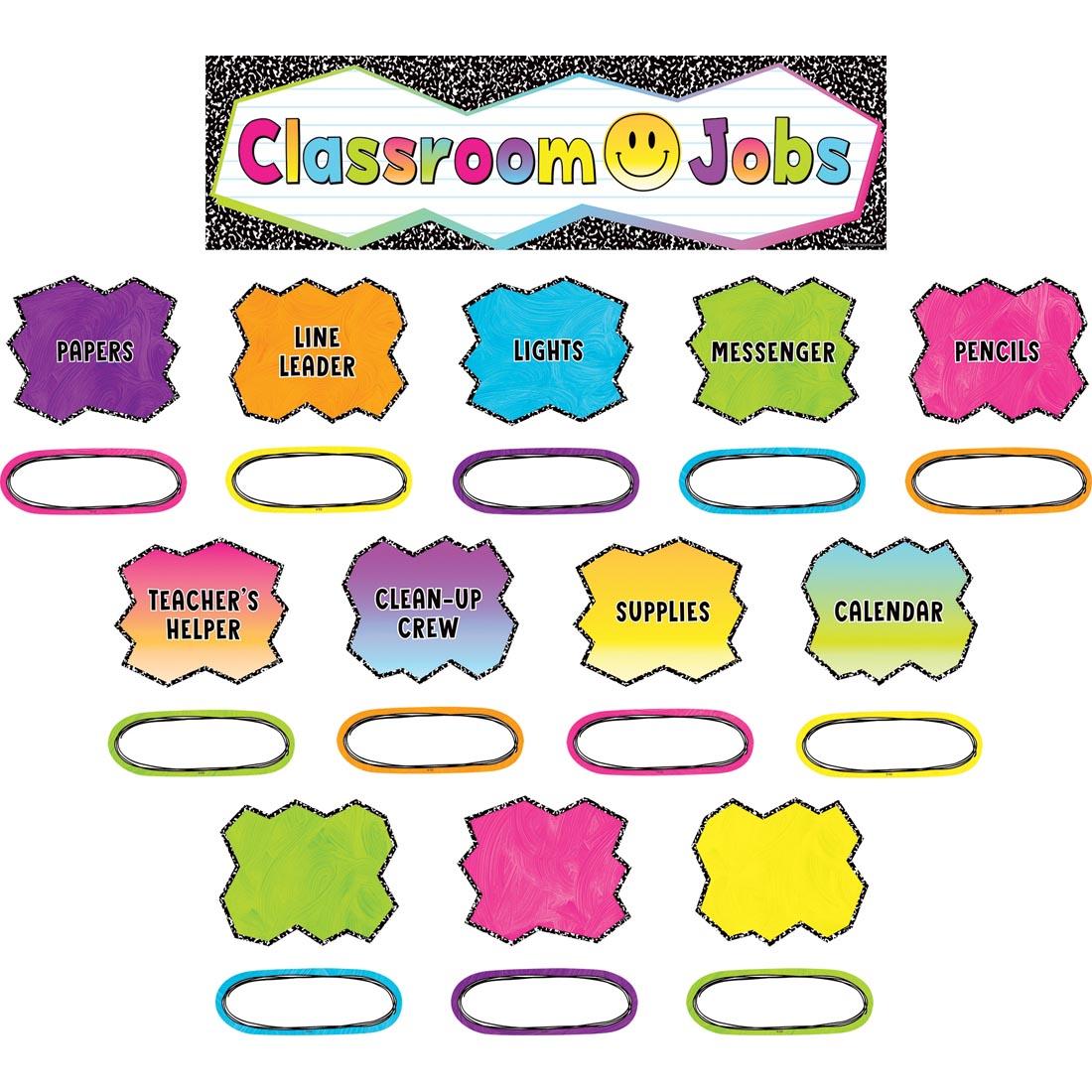Classroom Jobs Mini Bulletin Board Set from the Brights 4Ever collection by Teacher Created Resources