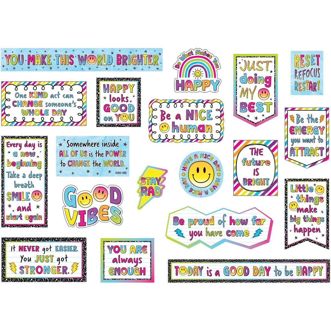 Positive Sayings Mini Bulletin Board Set from the Brights 4Ever collection by Teacher Created Resources