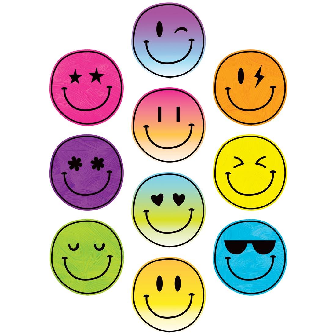 Smiley Faces Accents from the Brights 4Ever collection by Teacher Created Resources