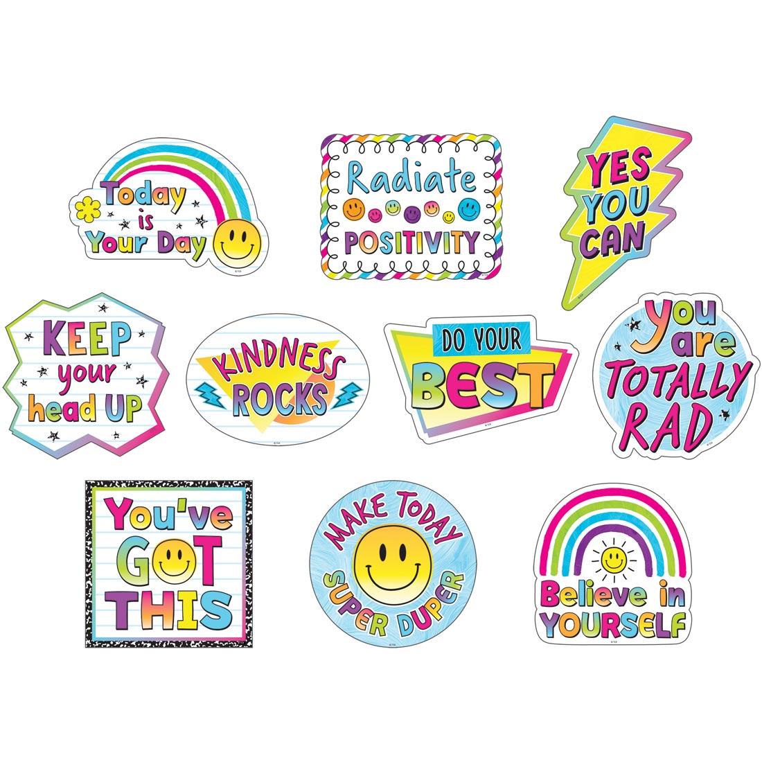 Positive Sayings Accents from the Brights 4Ever collection by Teacher Created Resources