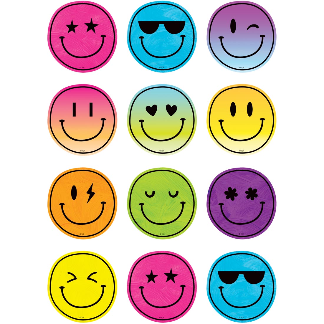 Smiley Faces Mini Accents from the Brights 4Ever collection by Teacher Created Resources
