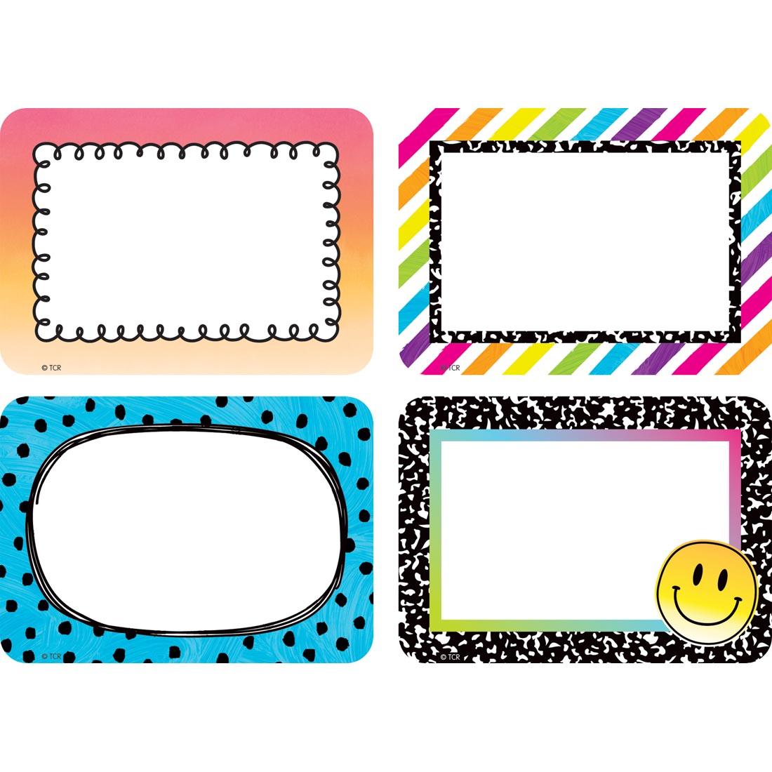 Four Name Tags/Labels from the Brights 4Ever collection by Teacher Created Resources