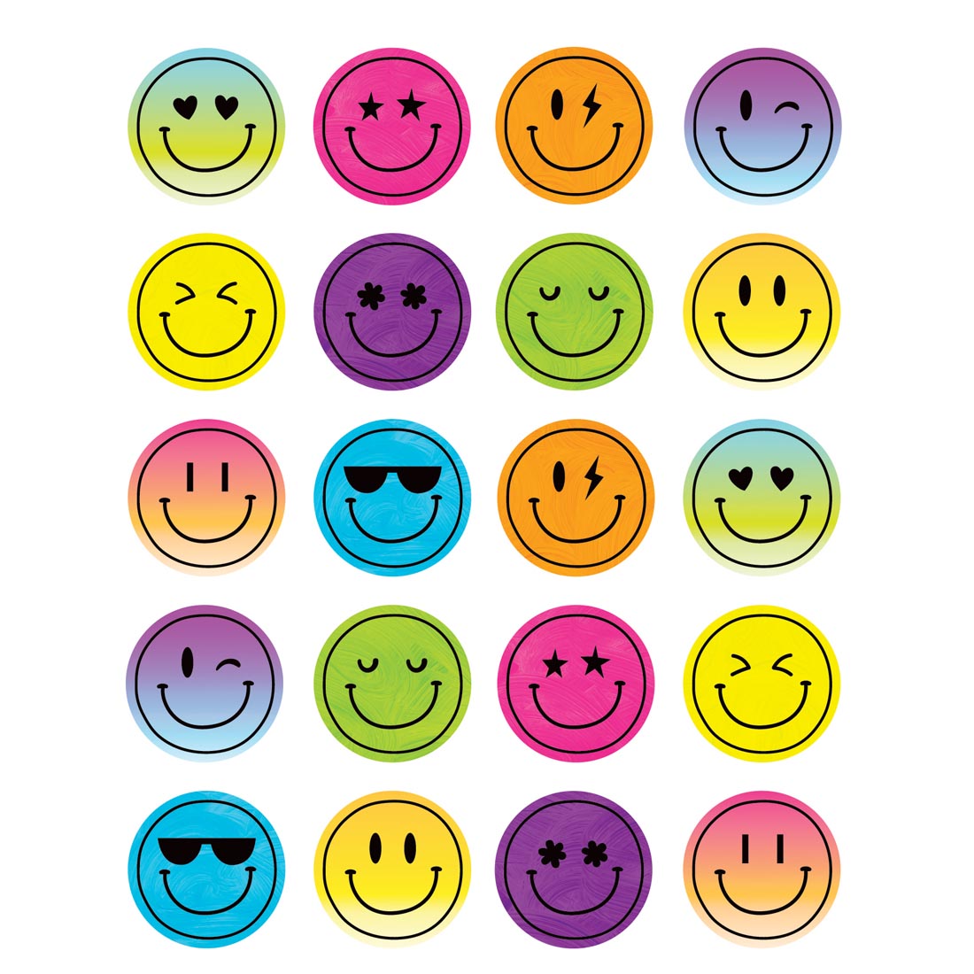 Smiley Faces Stickers from the Brights 4Ever collection by Teacher Created Resources