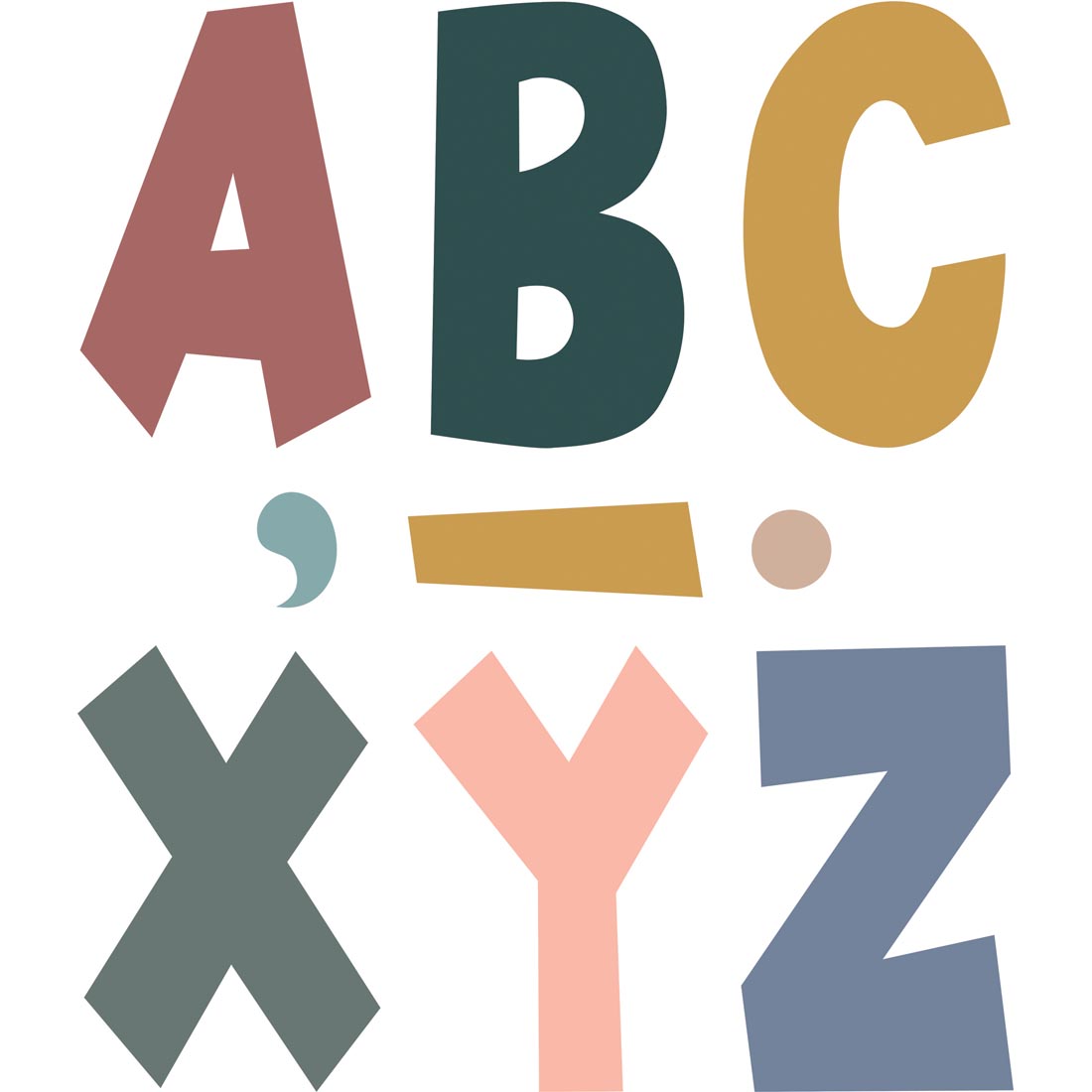 Fun Font 7" Letters from the Wonderfully Wild collection by Teacher Created Resources