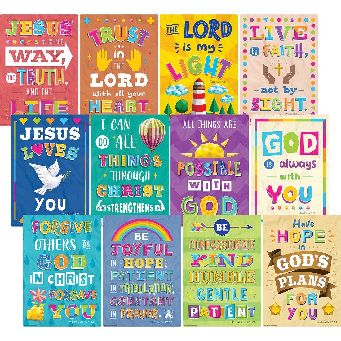 Bible Verses Small Poster Pack By Teacher Created Resources