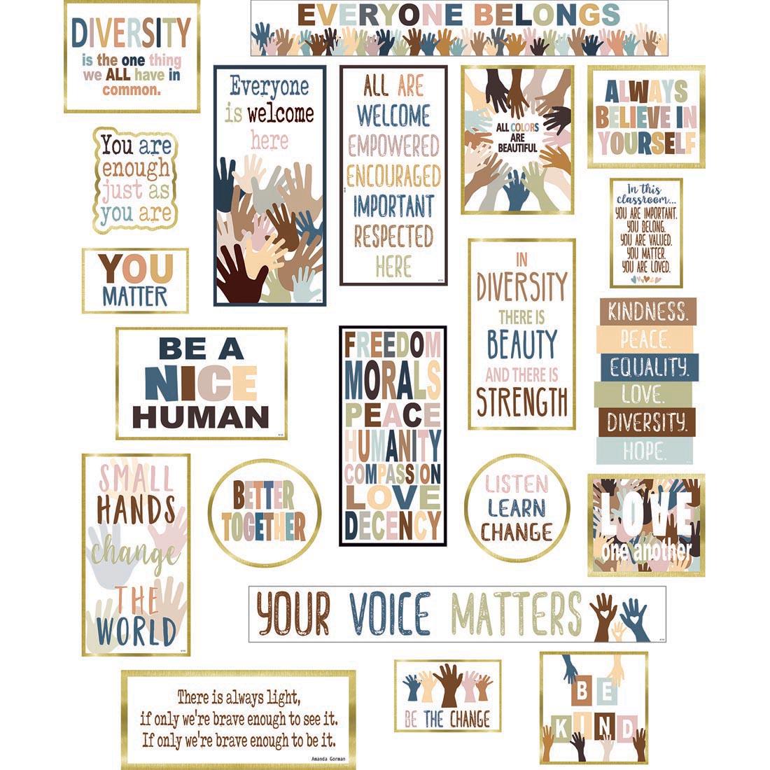 Diversity Mini Bulletin Board Set from the Everyone is Welcome collection by Teacher Created Resources