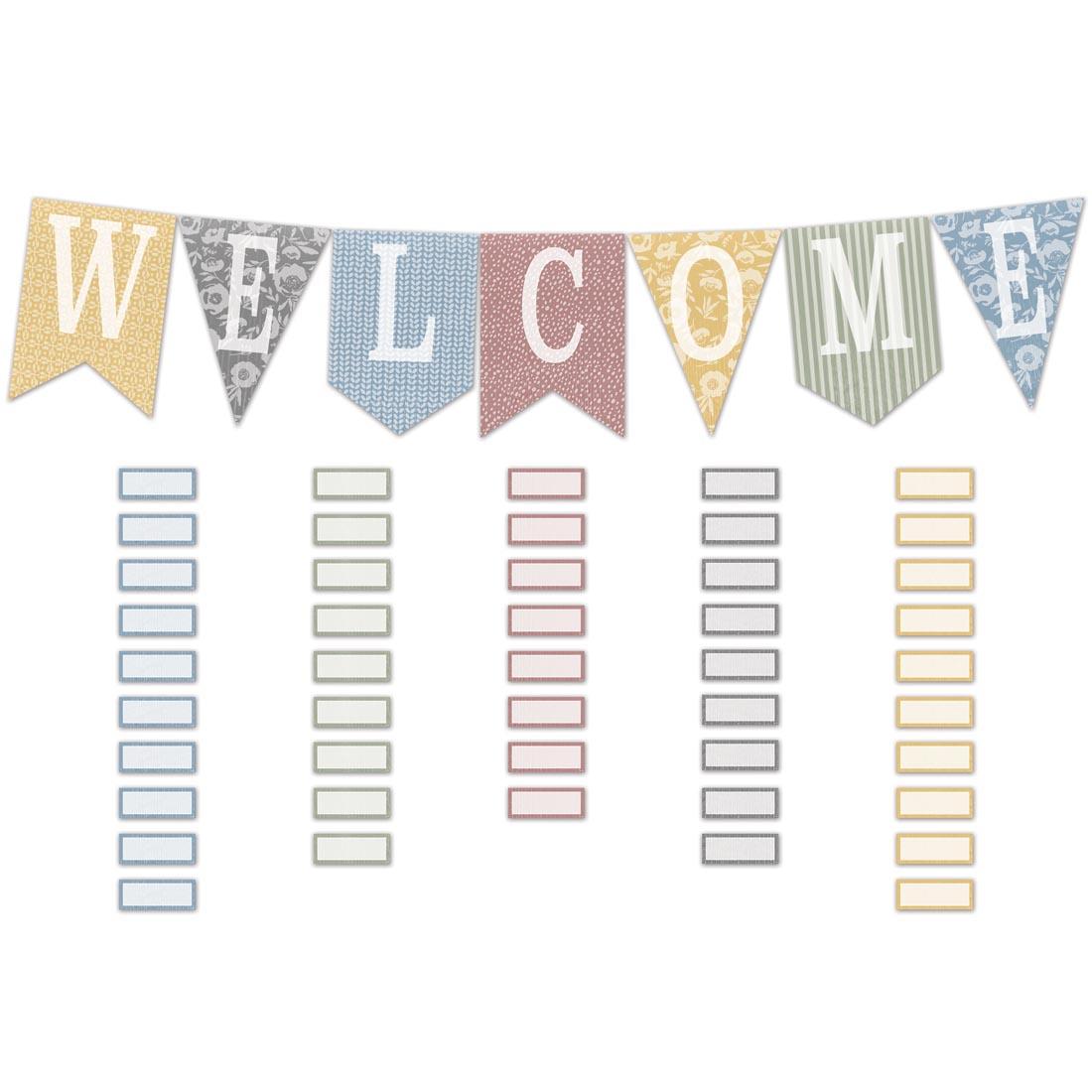 Pennants Welcome Bulletin Board Set from the Classroom Cottage collection by Teacher Created Resources