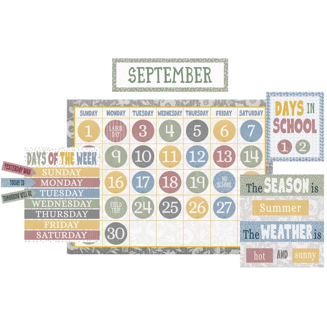 Calendar Bulletin Board Set from the Classroom Cottage collection by Teacher Created Resources