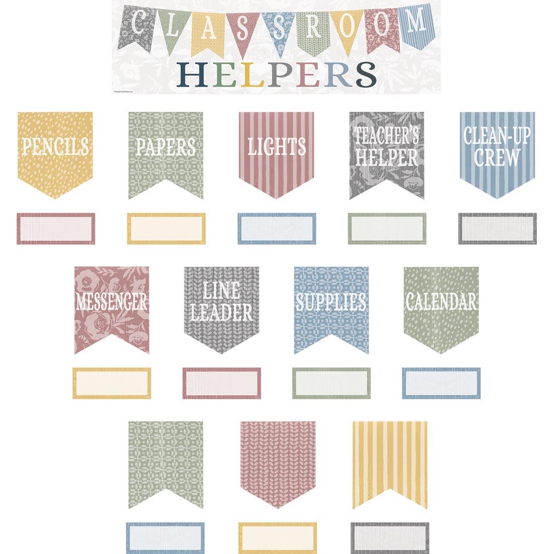 Classroom Helpers Mini Bulletin Board Set from the Classroom Cottage collection by Teacher Created Resources