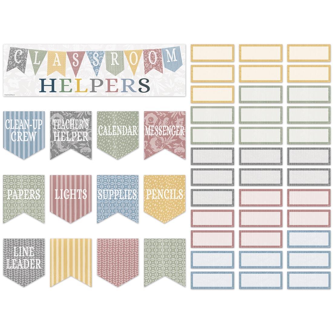 Classroom Helpers Mini Bulletin Board Set from the Classroom Cottage collection by Teacher Created Resources