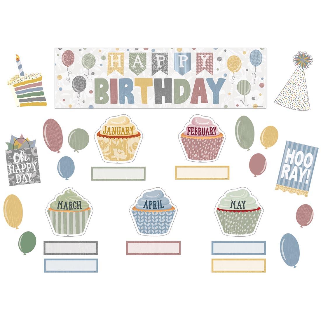 Happy Birthday Mini Bulletin Board Set from the Classroom Cottage collection by Teacher Created Resources