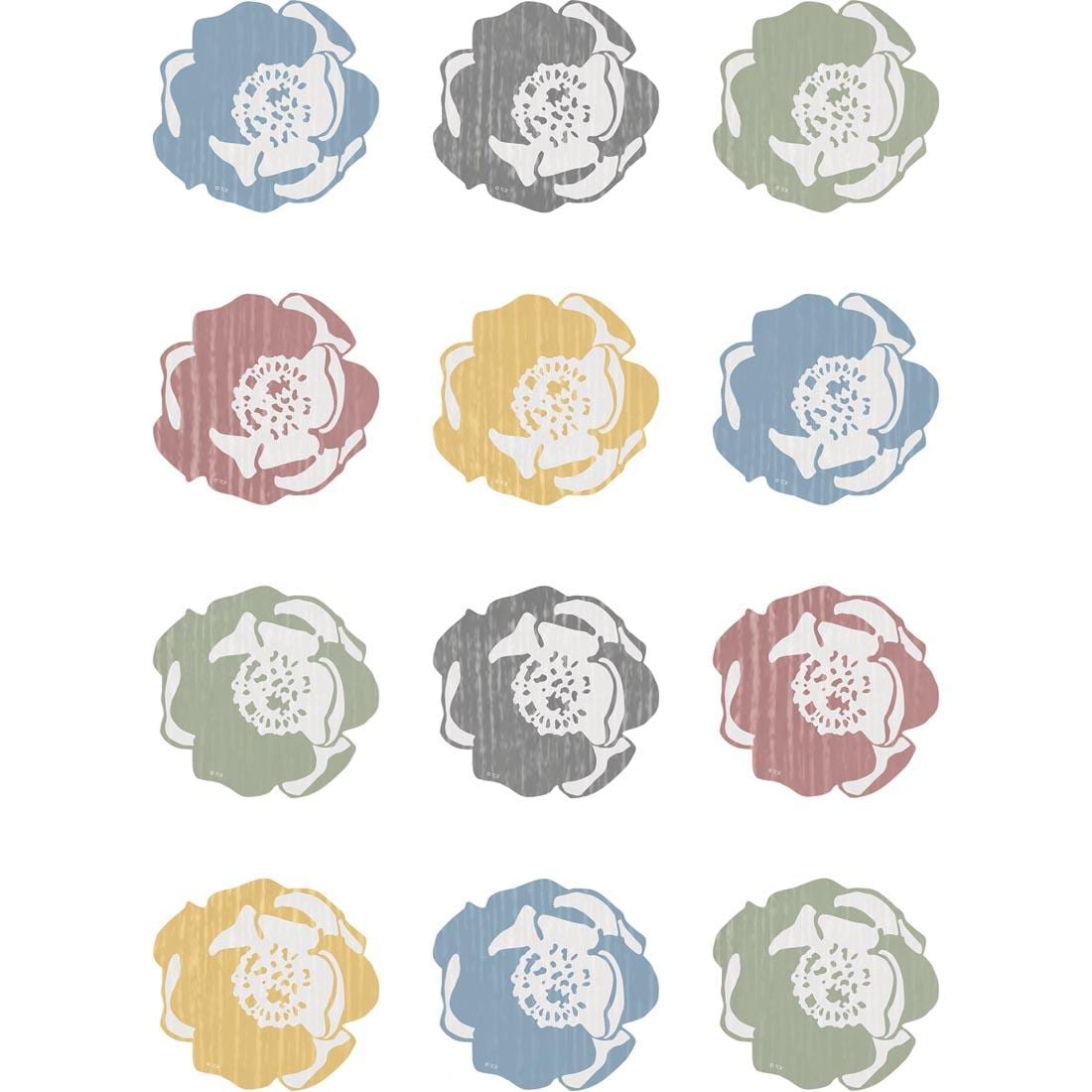 12 Rosettes Mini Accents from the Classroom Cottage collection by Teacher Created Resources