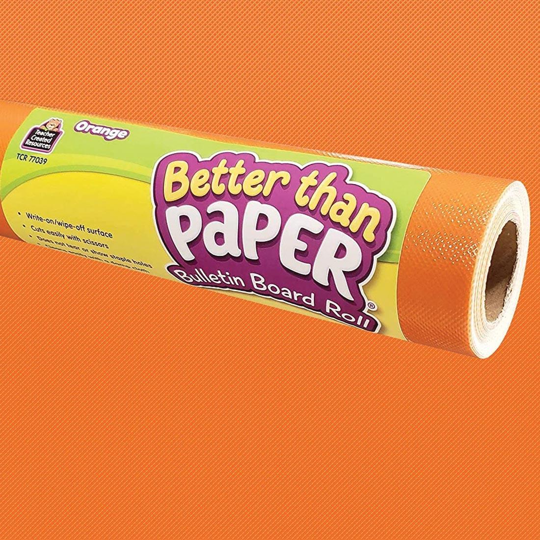Orange Better Than Paper Bulletin Board Roll with it shown in use in the background