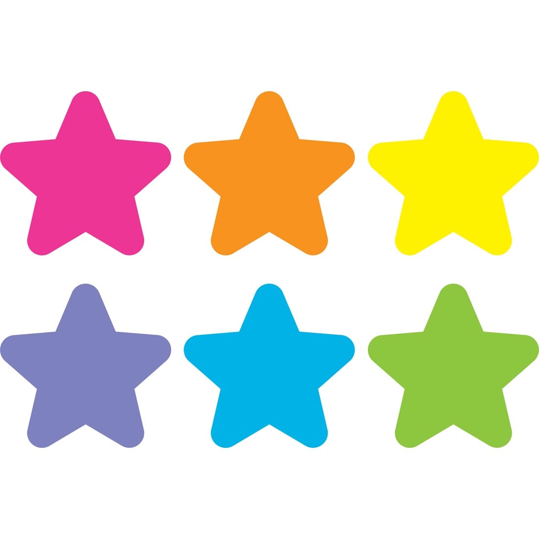 Six 4" Bright Stars Spot On Carpet Markers