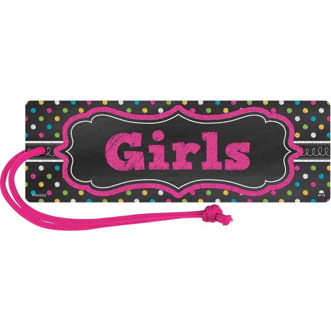 Magnetic Girls Pass from the Chalkboard Brights collection by Teacher Created Resources