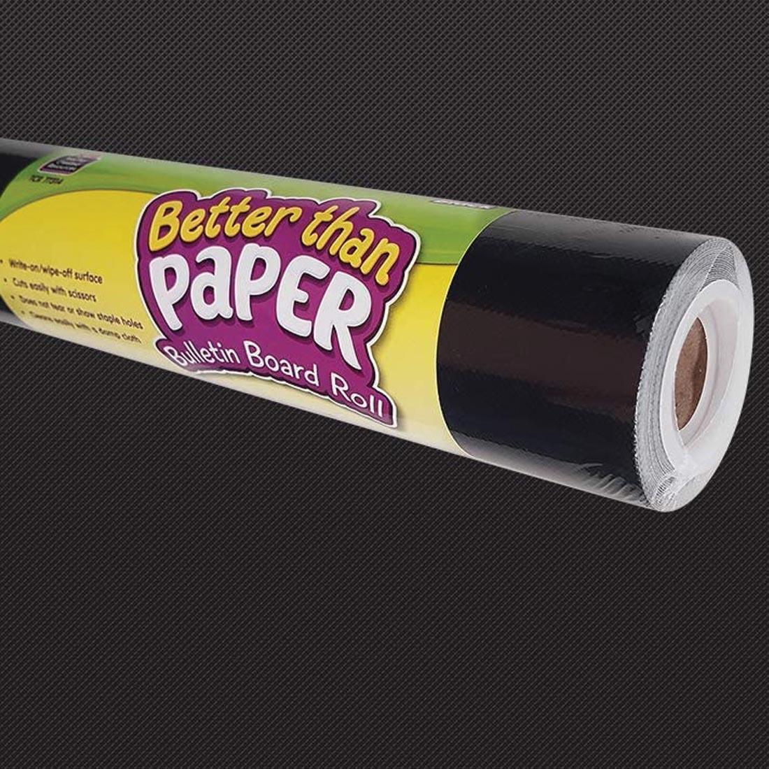 Black Better Than Paper Bulletin Board Roll with it shown in use in the background