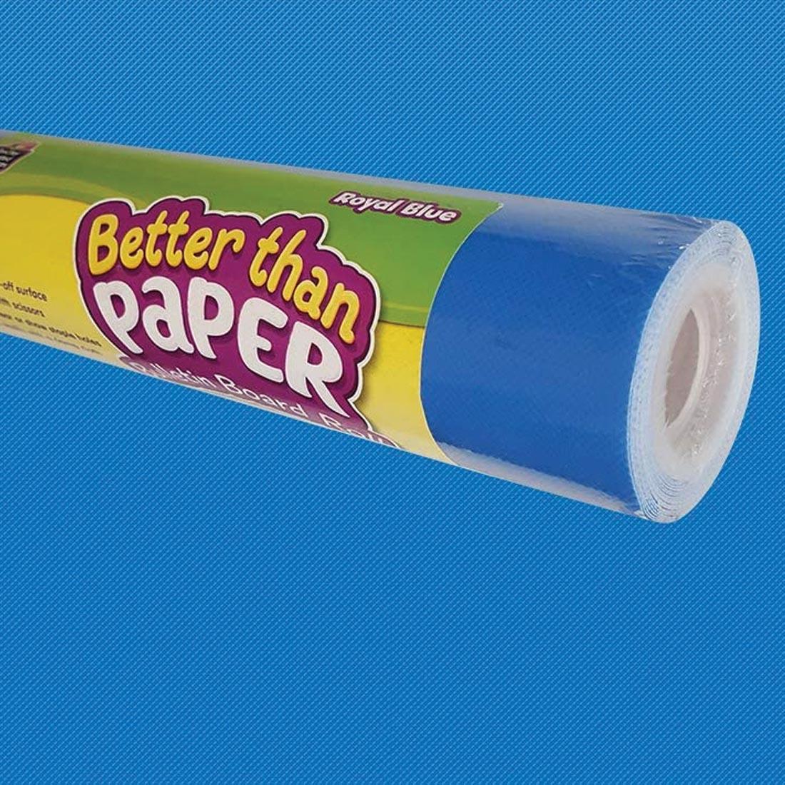 Royal Blue Better Than Paper Bulletin Board Roll with it shown in use in the background