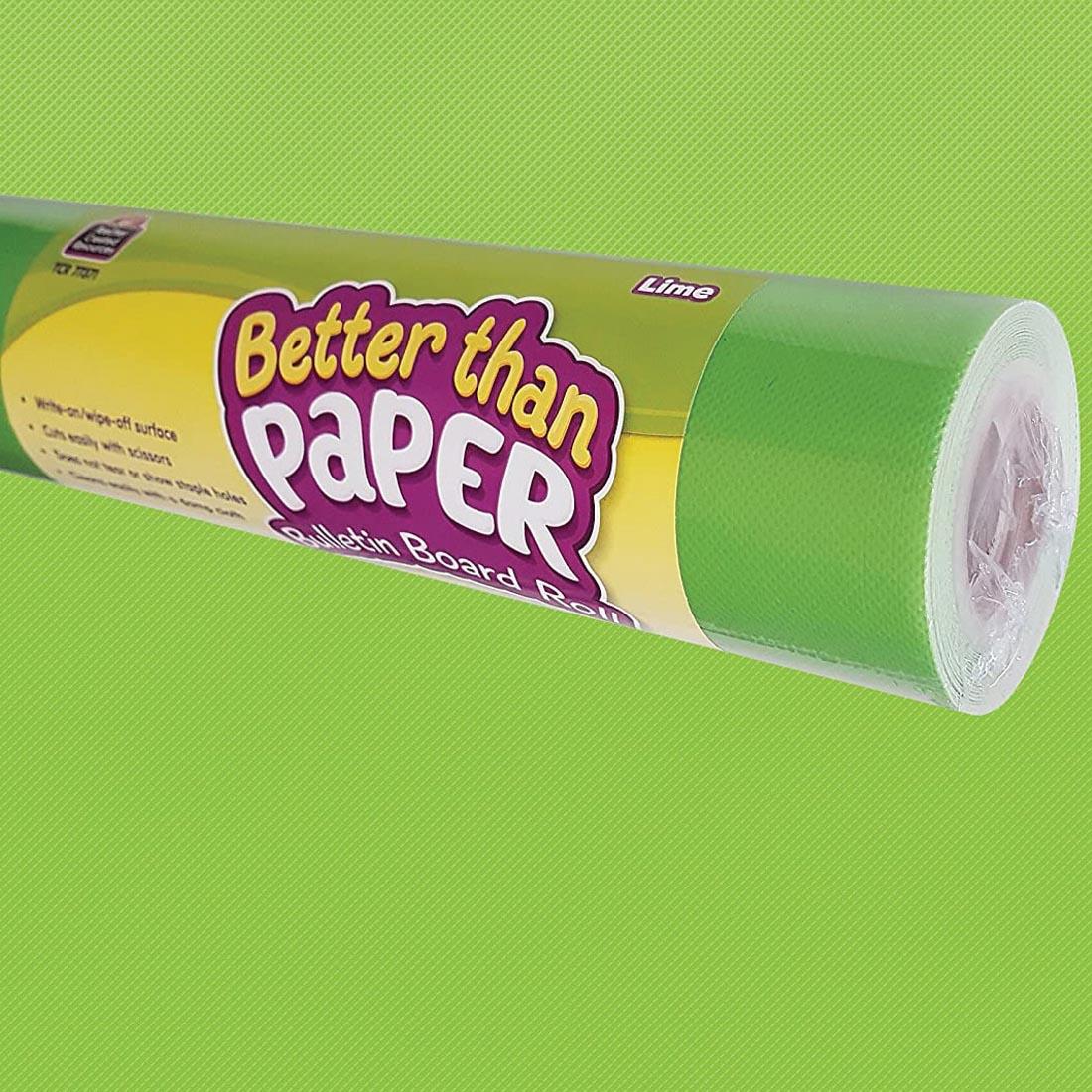 Lime Better Than Paper Bulletin Board Roll with it shown in use in the background