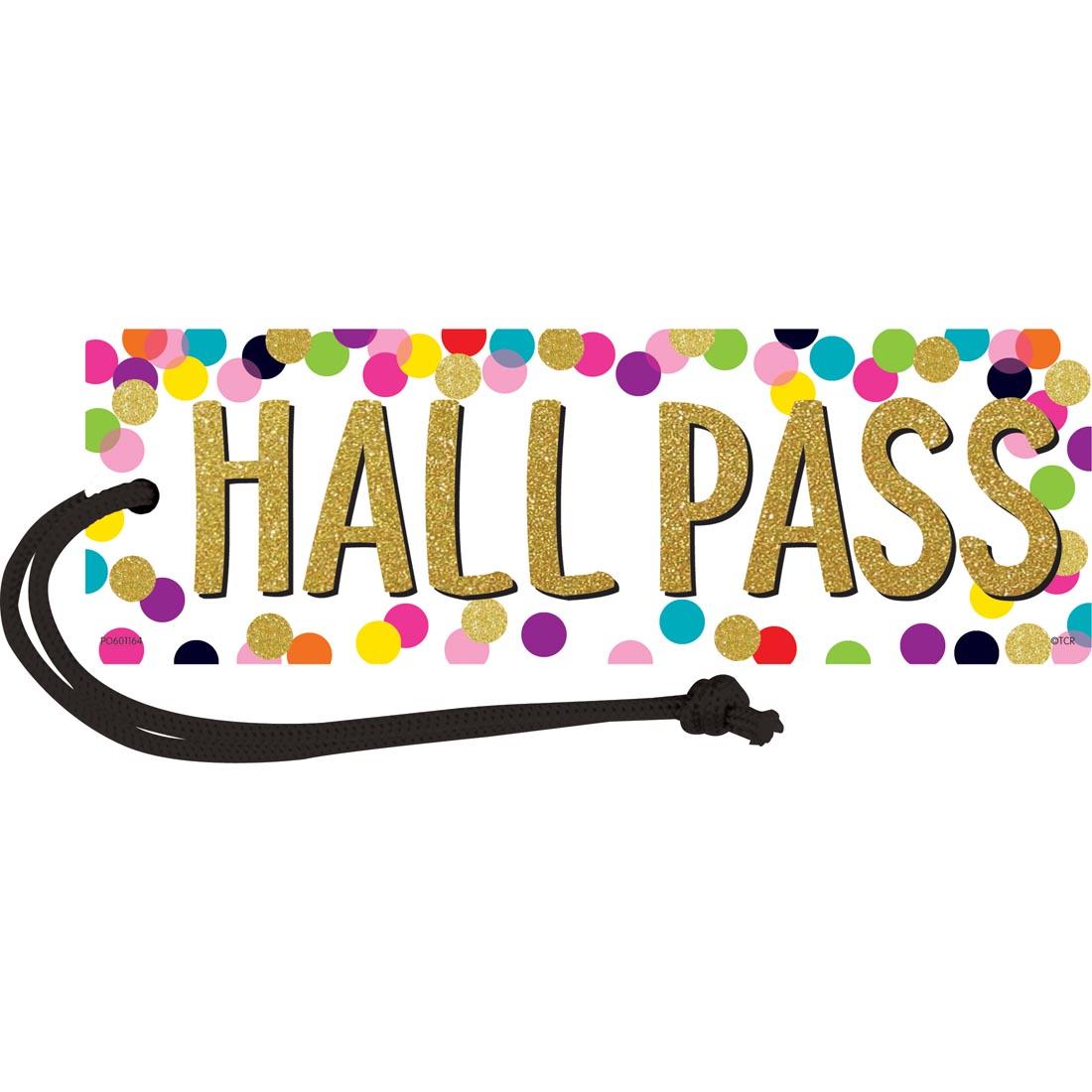 Magnetic Hall Pass from the Confetti collection by Teacher Created Resources