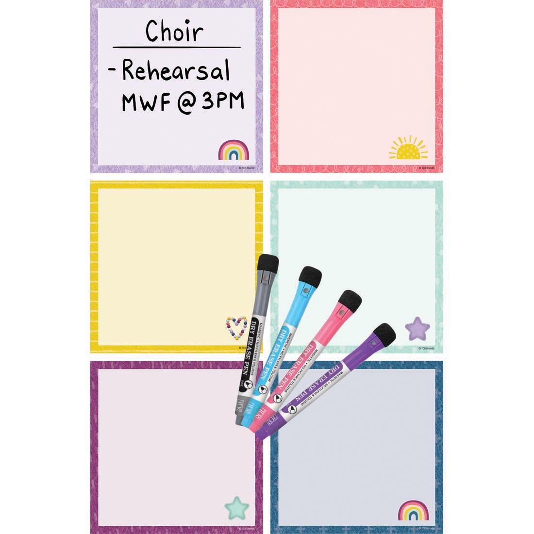 Dry-Erase Magnetic Square Notes from the Oh Happy Day collection by Teacher Created Resources