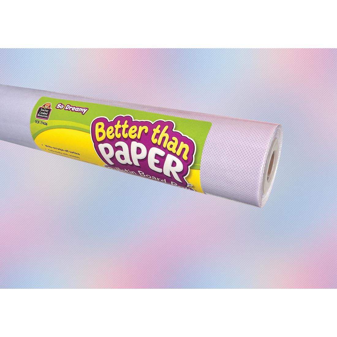 roll of So Dreamy Better Than Paper Bulletin Board Covering with the covering as a background