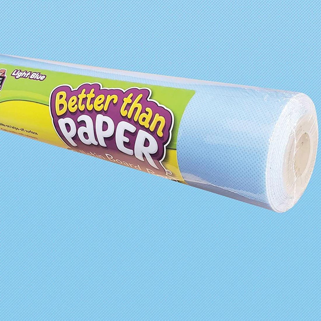 Light Blue Better Than Paper Bulletin Board Roll with it shown in use in the background