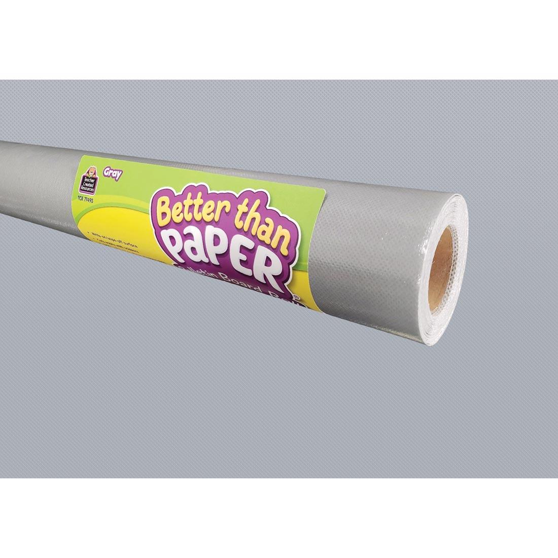 Gray Better Than Paper Bulletin Board Roll with it shown in use in the background